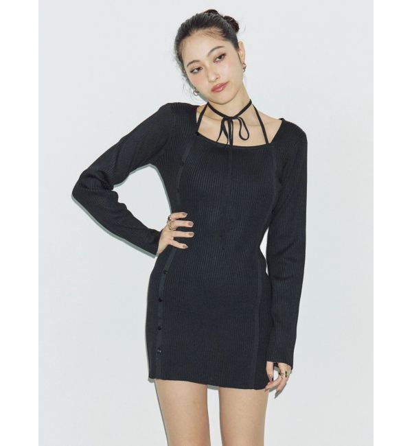 EVRIS「タイトニットミニワンピース」|ワンピース|