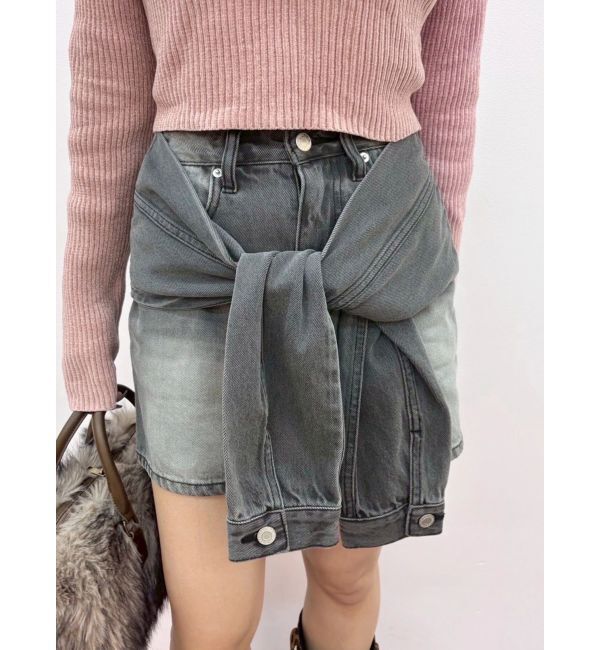 EVRIS「スリーブデザインデニムミニスカート」|スカート|