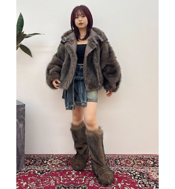 EVRIS「スリーブデザインデニムミニスカート」|スカート|