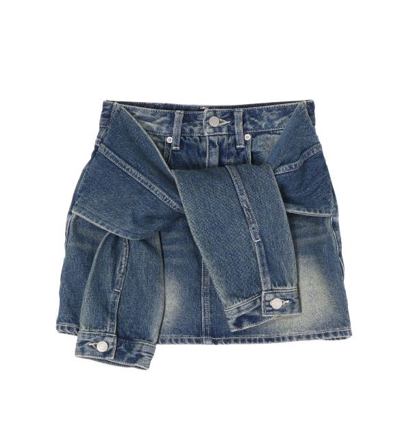 EVRIS「スリーブデザインデニムミニスカート」|スカート|