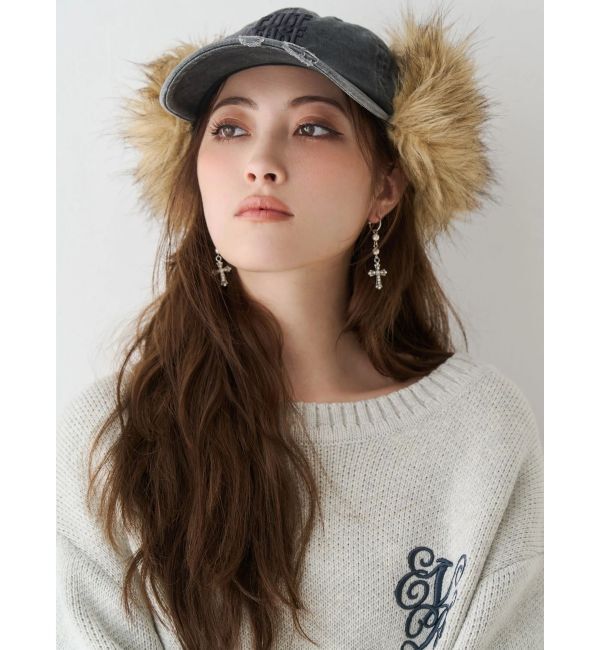 EVRIS「フェイクファードッキングフライトキャップ」|キャップ・キャスケット|