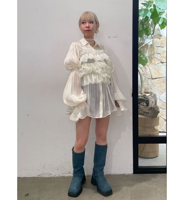 jouetie「ボリュームスリーブシアーシャツ」|シャツ・ブラウス|