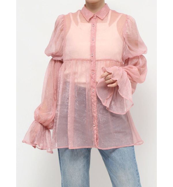 jouetie「ボリュームスリーブシアーシャツ」|シャツ・ブラウス|