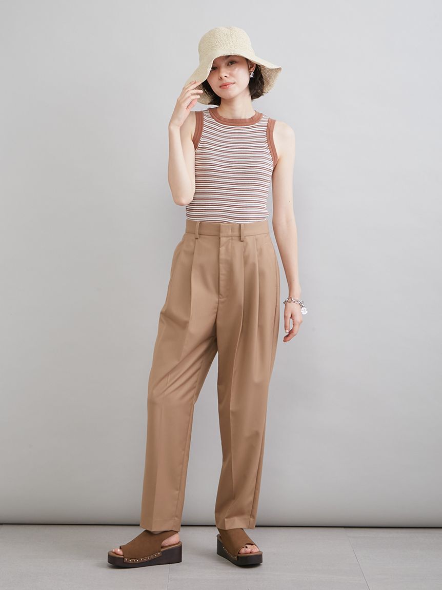 Mila Owen「２タックテーパードパンツ」|チノ|