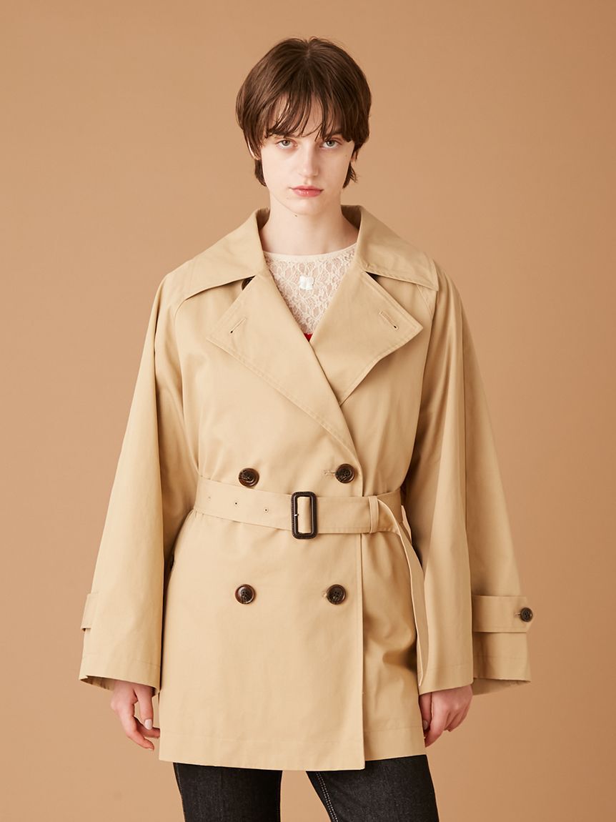 FURFUR「フリルショートトレンチコート」|トレンチコート|