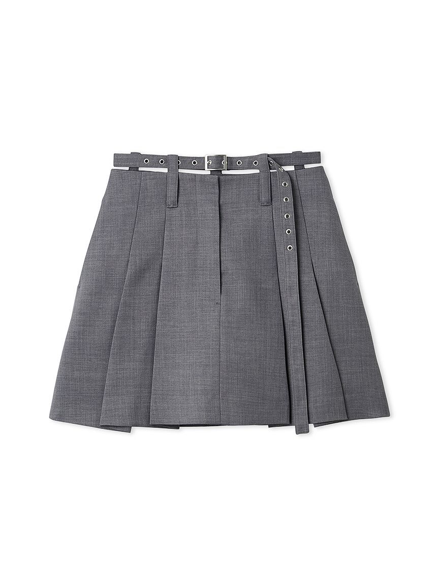 FURFUR「ベルト付きタックミニスカート」|スカート|