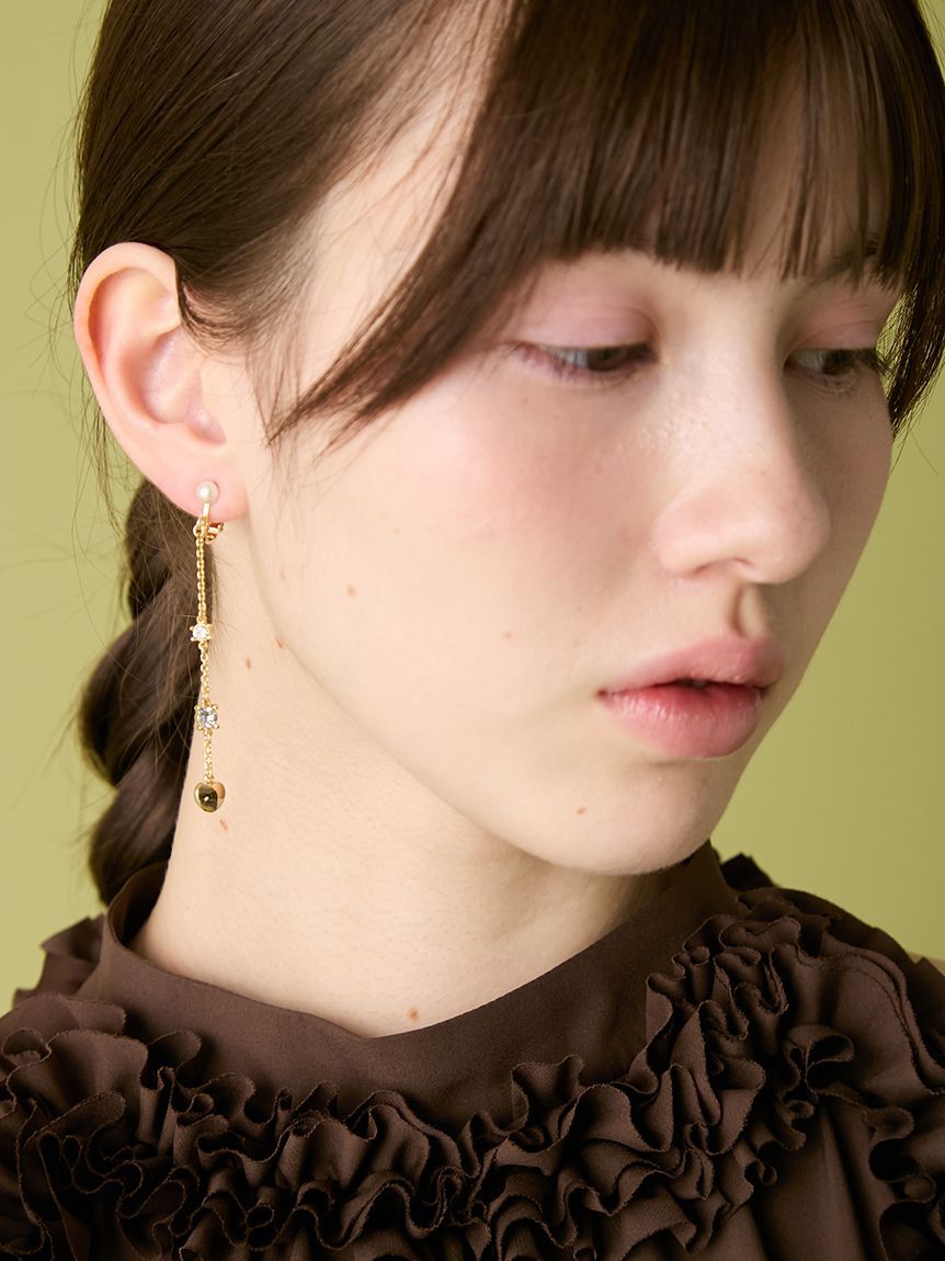 FURFUR「ハートモチーフイヤリング」|イヤリング|