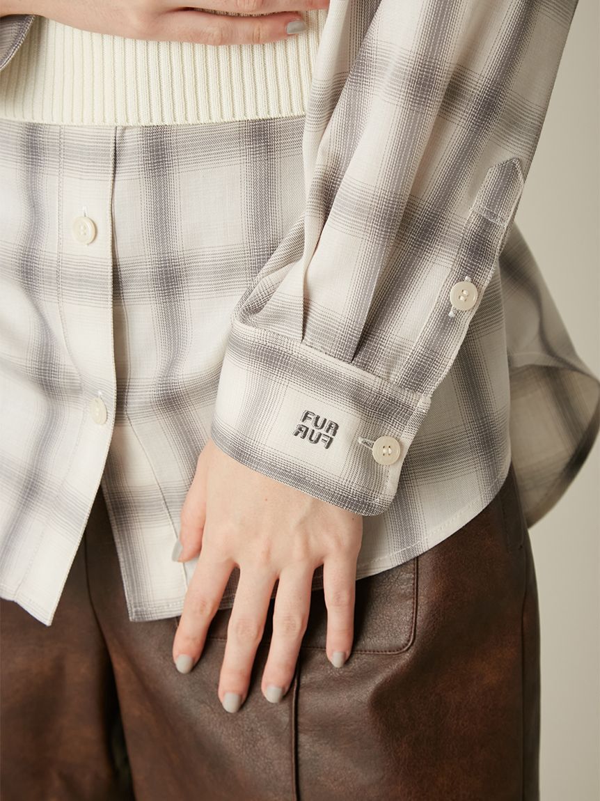 FURFUR「ニットビスチェレイヤードシャツ」|シャツ・ブラウス|