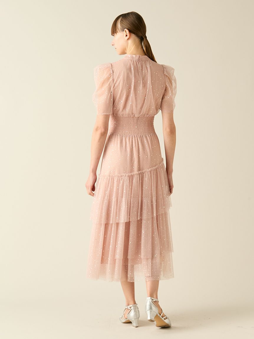 FURFUR「【限定サイズ】ハーフスリーブラメチュールドレス」|ドレス|