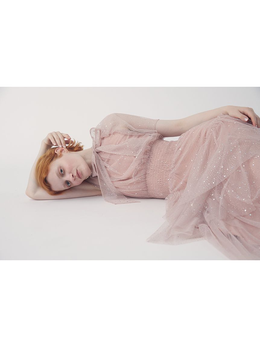 FURFUR「【限定サイズ】ハーフスリーブラメチュールドレス」|ドレス|