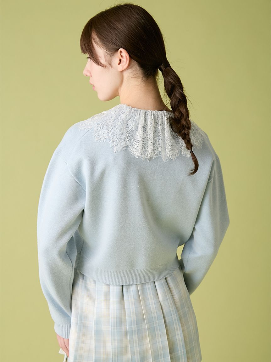 FURFUR「レース衿カーディガン」|カーディガン|