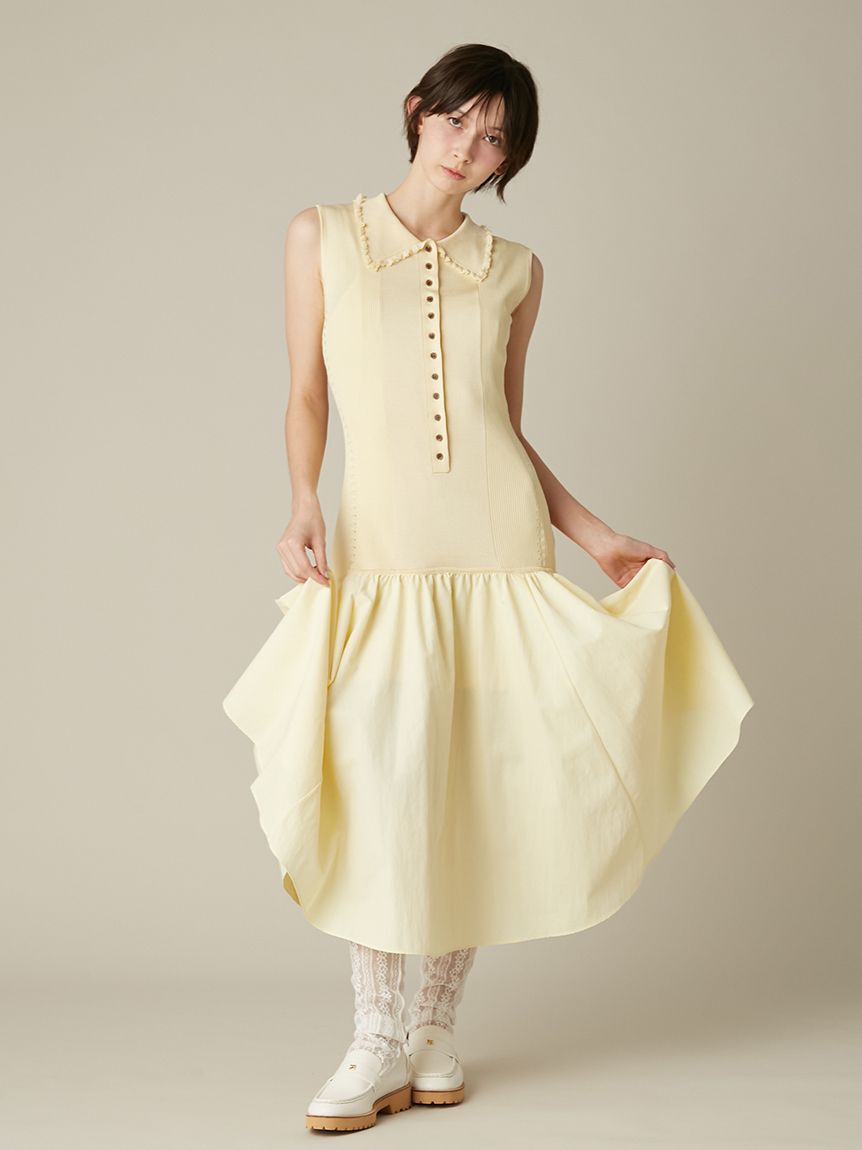 FURFUR「ポロニットワンピース」|ワンピース|YEL