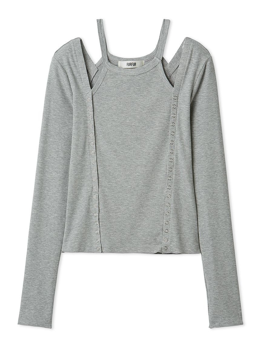 FURFUR「カットアウトデザインプルオーバー」|Tシャツ・カットソー|GRY