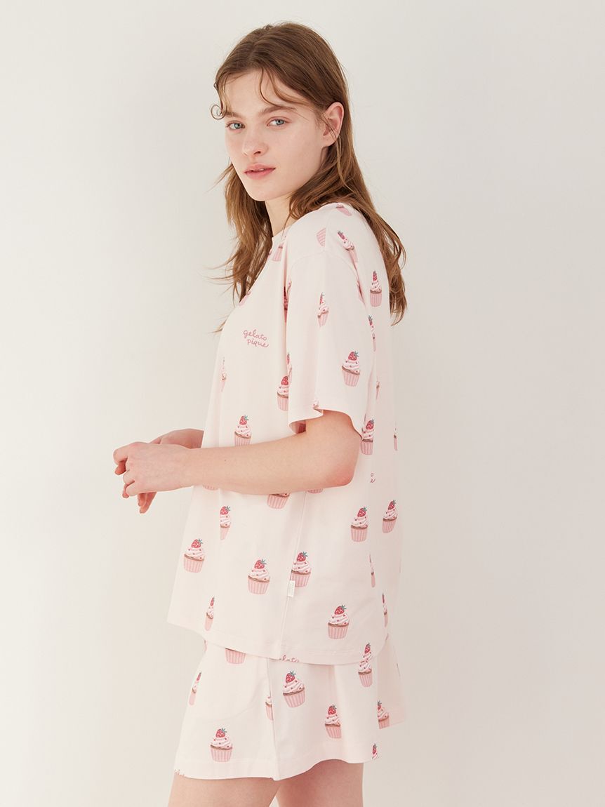 gelato pique「カップケーキ柄Tシャツ」|ルームウェア|
