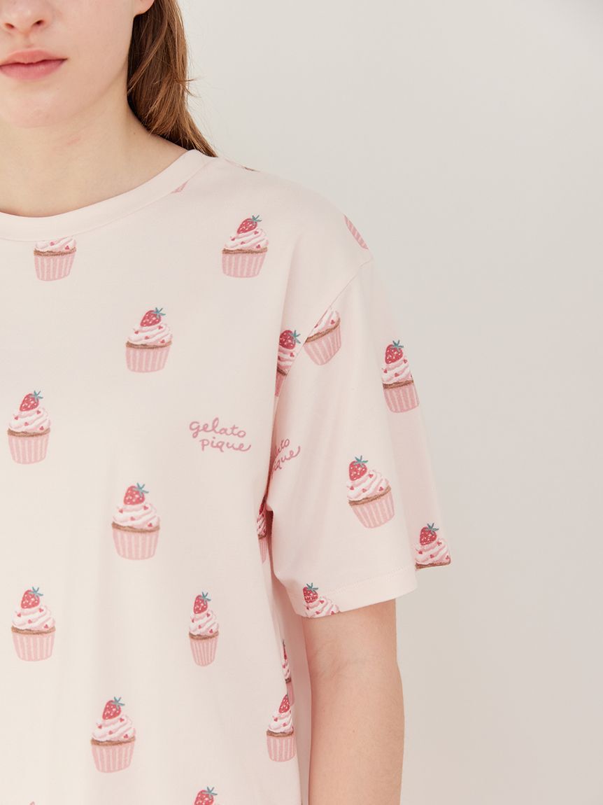 gelato pique「カップケーキ柄Tシャツ」|ルームウェア|