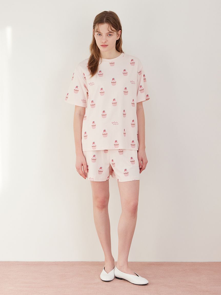 gelato pique「カップケーキ柄Tシャツ」|ルームウェア|