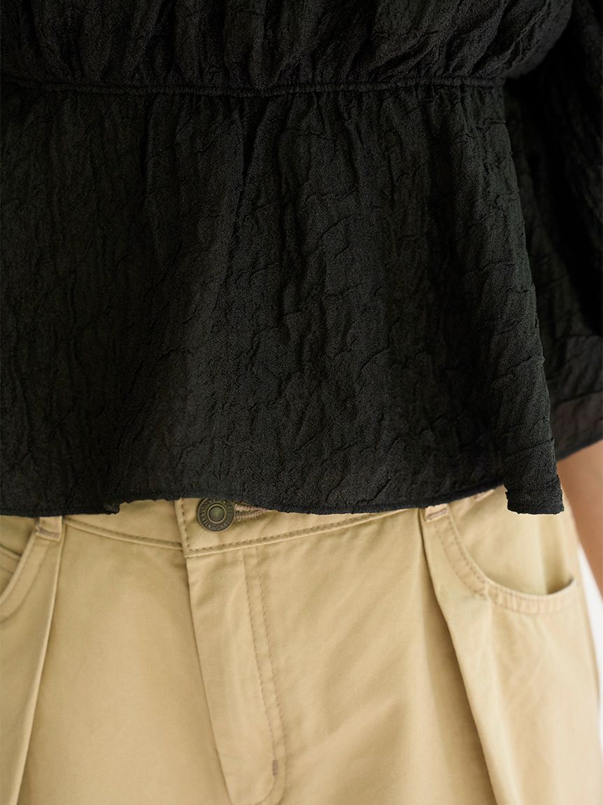 SNIDEL「オフショルフリルブラウス」|シャツ・ブラウス|