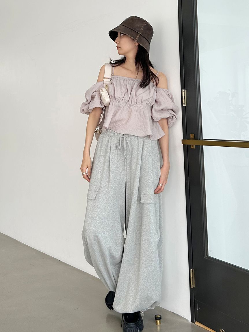 SNIDEL「オフショルフリルブラウス」|シャツ・ブラウス|