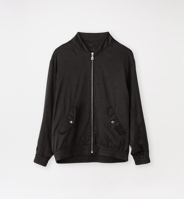  「スランテッドLジャガード MA-1」|ブルゾン・スタジャン|ブラック