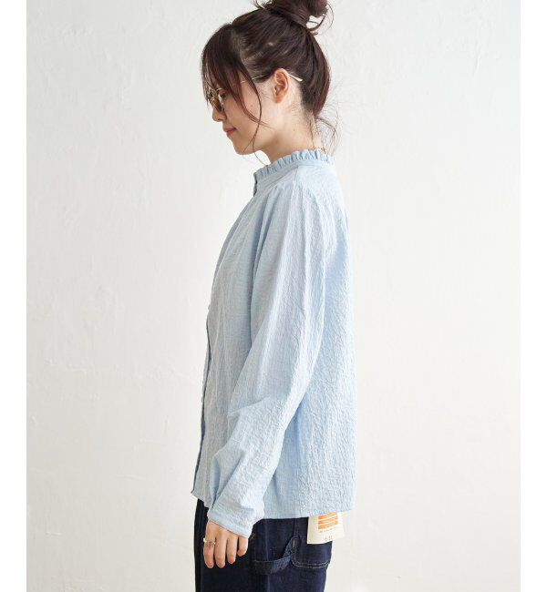 Lbc with Life「オーガニックコットン襟フリル2WAYブラウス」|シャツ・ブラウス|