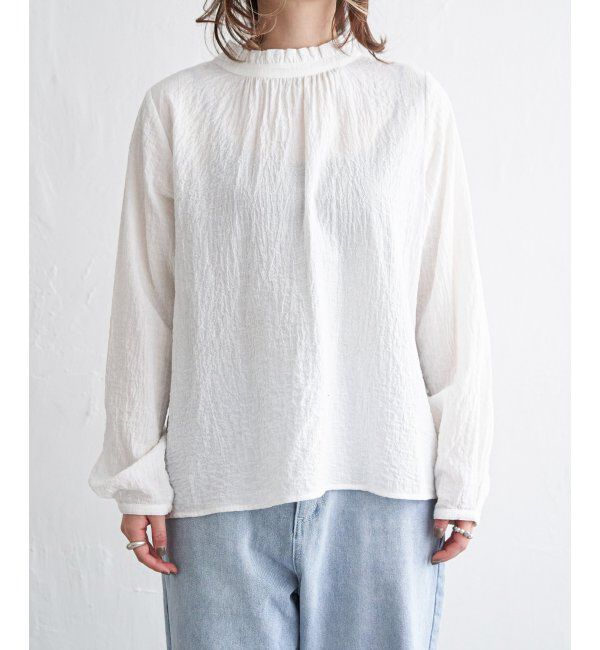 Lbc with Life「オーガニックコットン襟フリル2WAYブラウス」|シャツ・ブラウス|