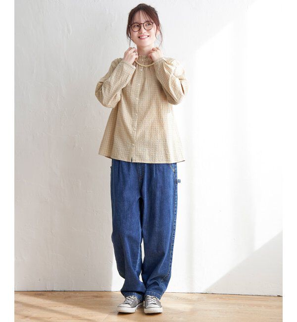 Lbc with Life「オーガニックコットン襟フリル2WAYブラウス」|シャツ・ブラウス|