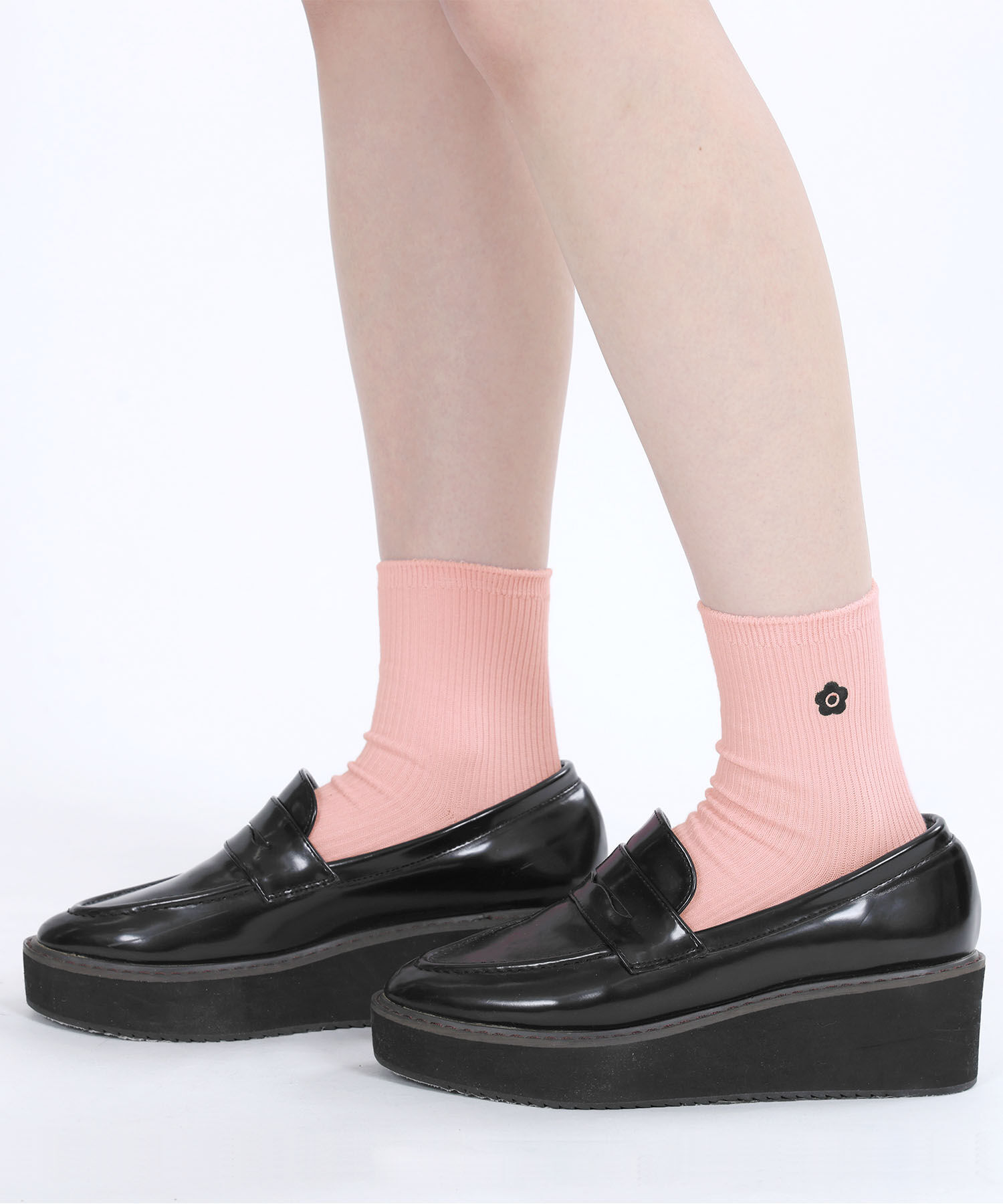 MARY QUANT「ベーシックリブ ソックス」|ソックス|ピンク