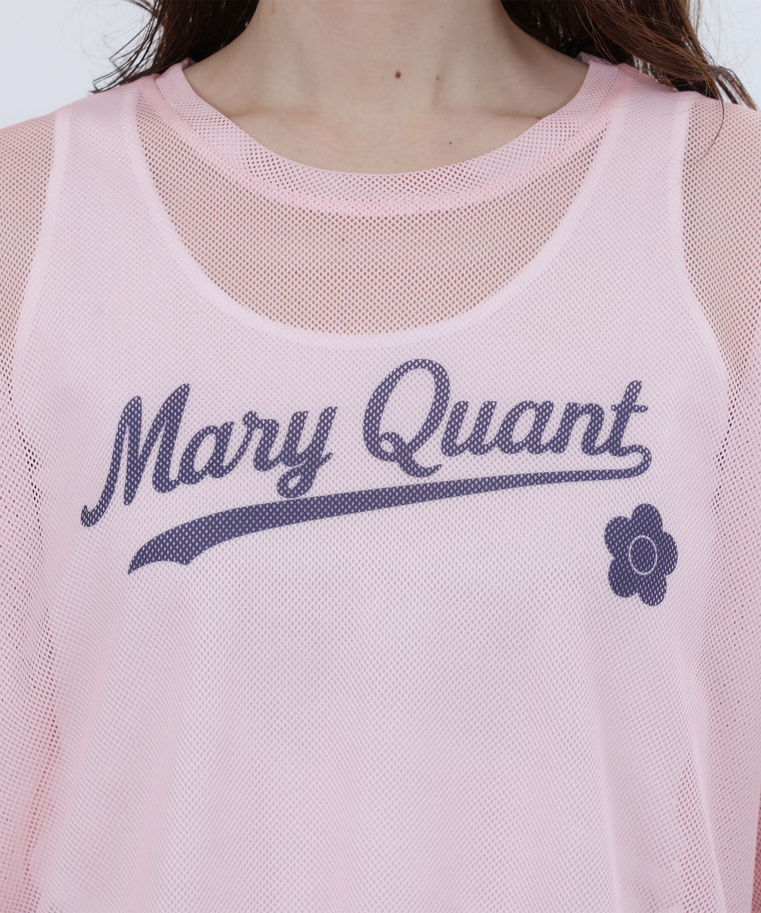 MARY QUANT「ベースボールロゴメッシュ Tシャツ」|Tシャツ・カットソー|