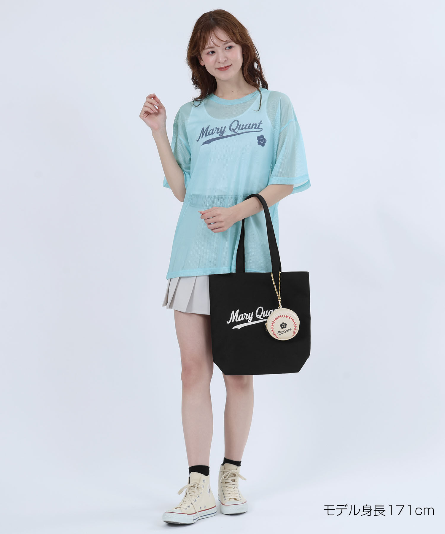 MARY QUANT「ベースボールロゴメッシュ Tシャツ」|Tシャツ・カットソー|