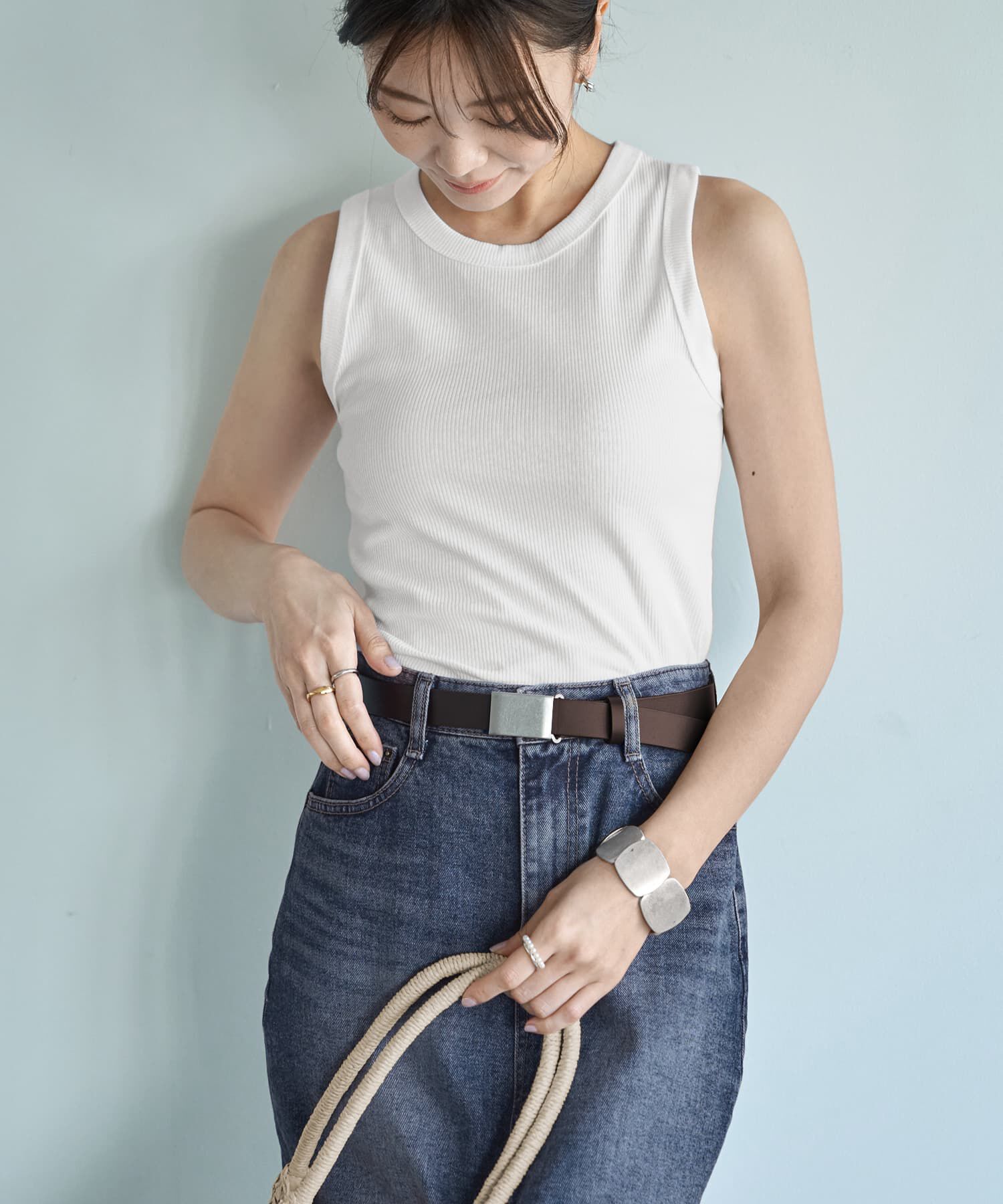 STYLE DELI「ガチャバックルのリアルレザーベルト」|ベルト|ダークブラウン