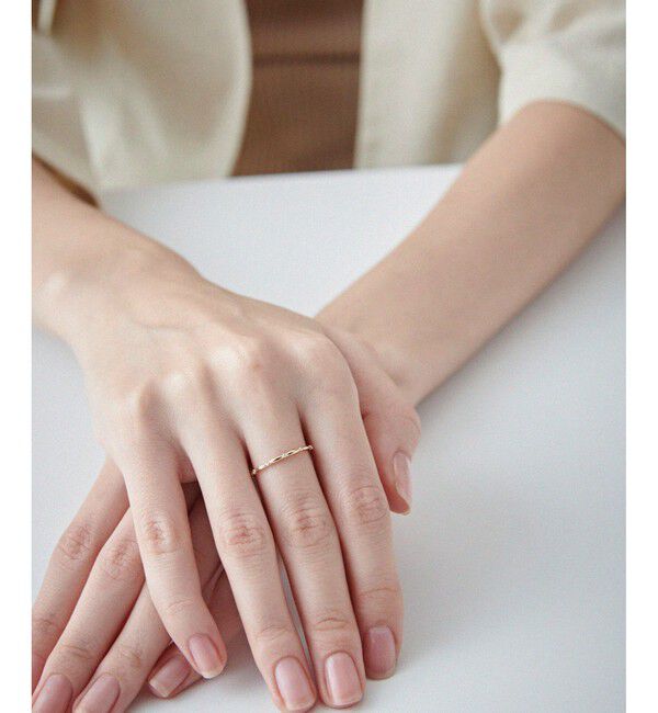 ete「[レイヤード] K10YG ダイヤモンド リング」|リング|