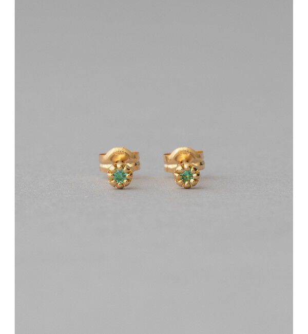 ete「K18YG フルール ピアス（誕生石 5・7・9月）」|ピアス|A