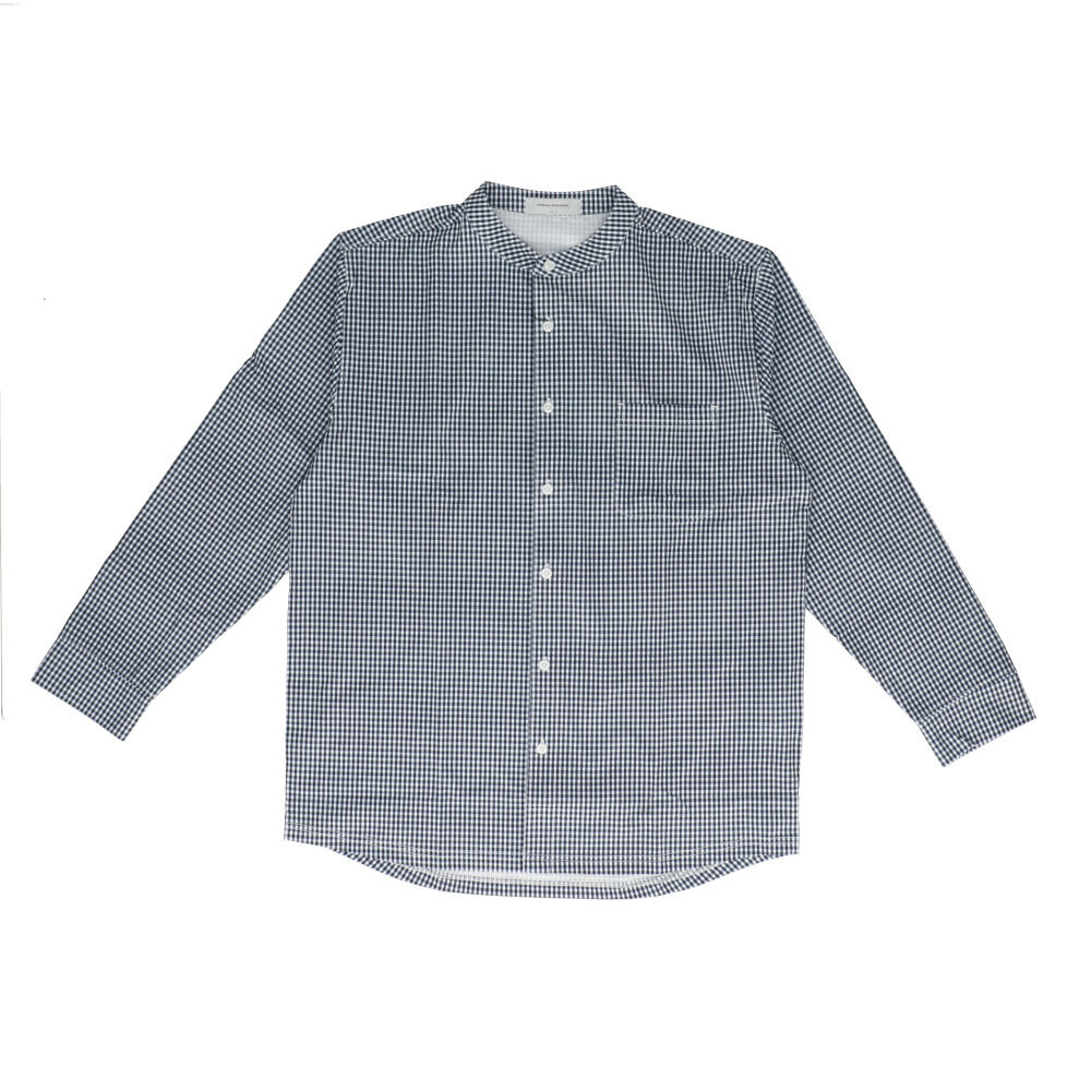 BACKYARD FAMILY「メンズ シャツ バンドカラー 通販 バンドカラーシャツ カジュアルシャツ ビジネスシャツ ビジカジ」|その他|ブルー2