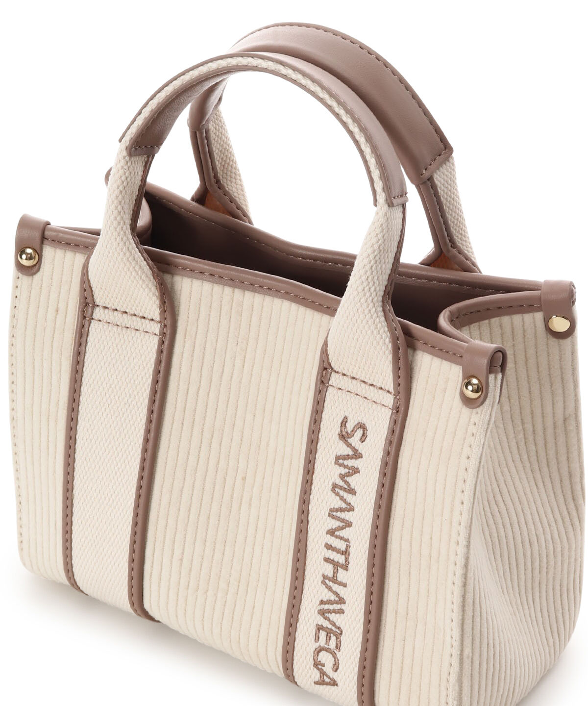 Samantha Vega「ロゴテープコーデュロイショルダーバッグ（ミニ）」|ショルダー・メッセンジャー|