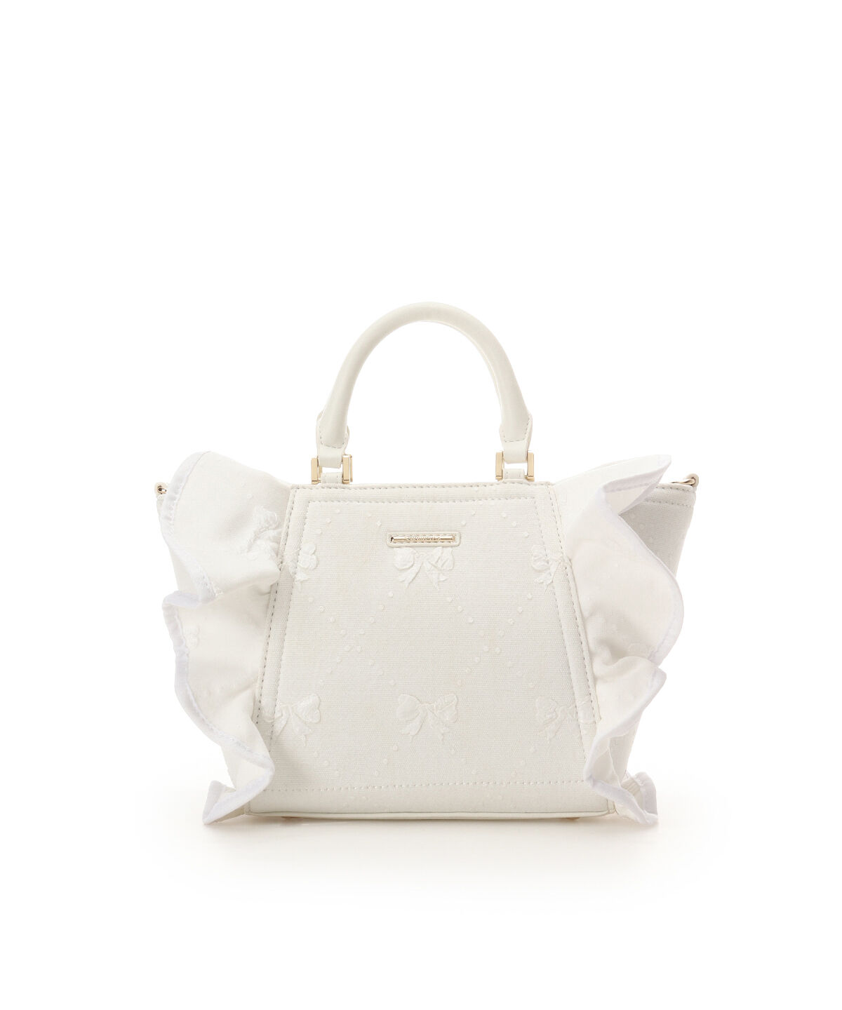 Samantha Vega「リボンフリルハンドバッグ」|ハンドバッグ|ホワイト