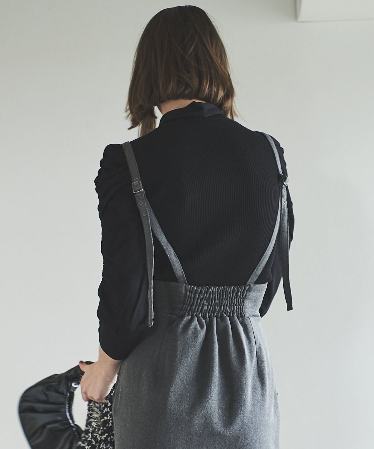 アンドクチュール「袖ギャザーボウタイ付きニットプルオーバー」|ニット・セーター|