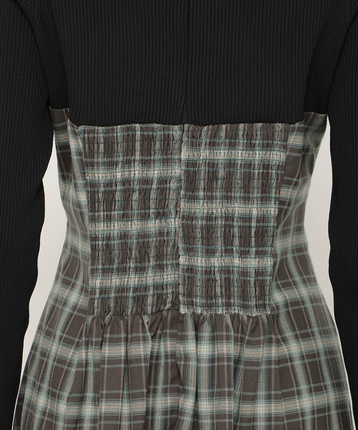 アンドクチュール「チェックリボン切替ワンピース」|ワンピース|