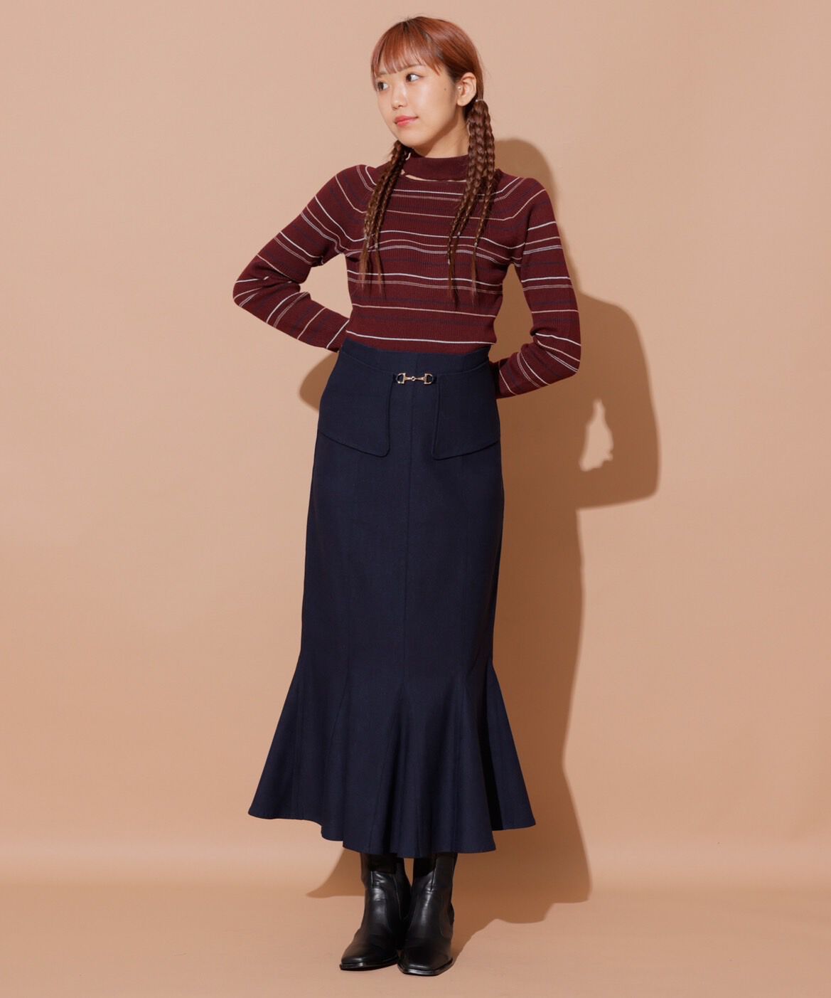 REDYAZEL「ビット付きマーメイドスカート」|タイト|