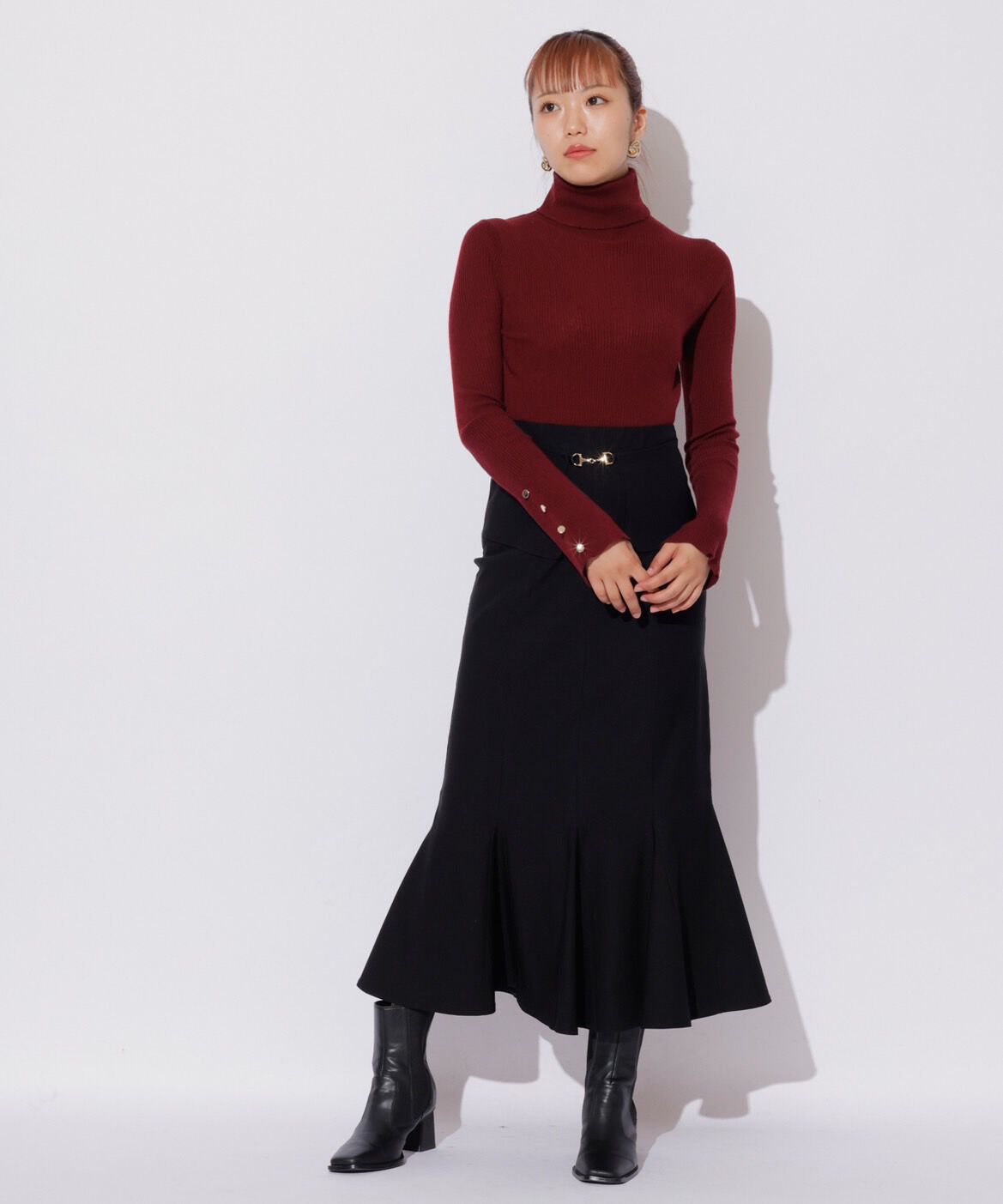 REDYAZEL「ビット付きマーメイドスカート」|タイト|