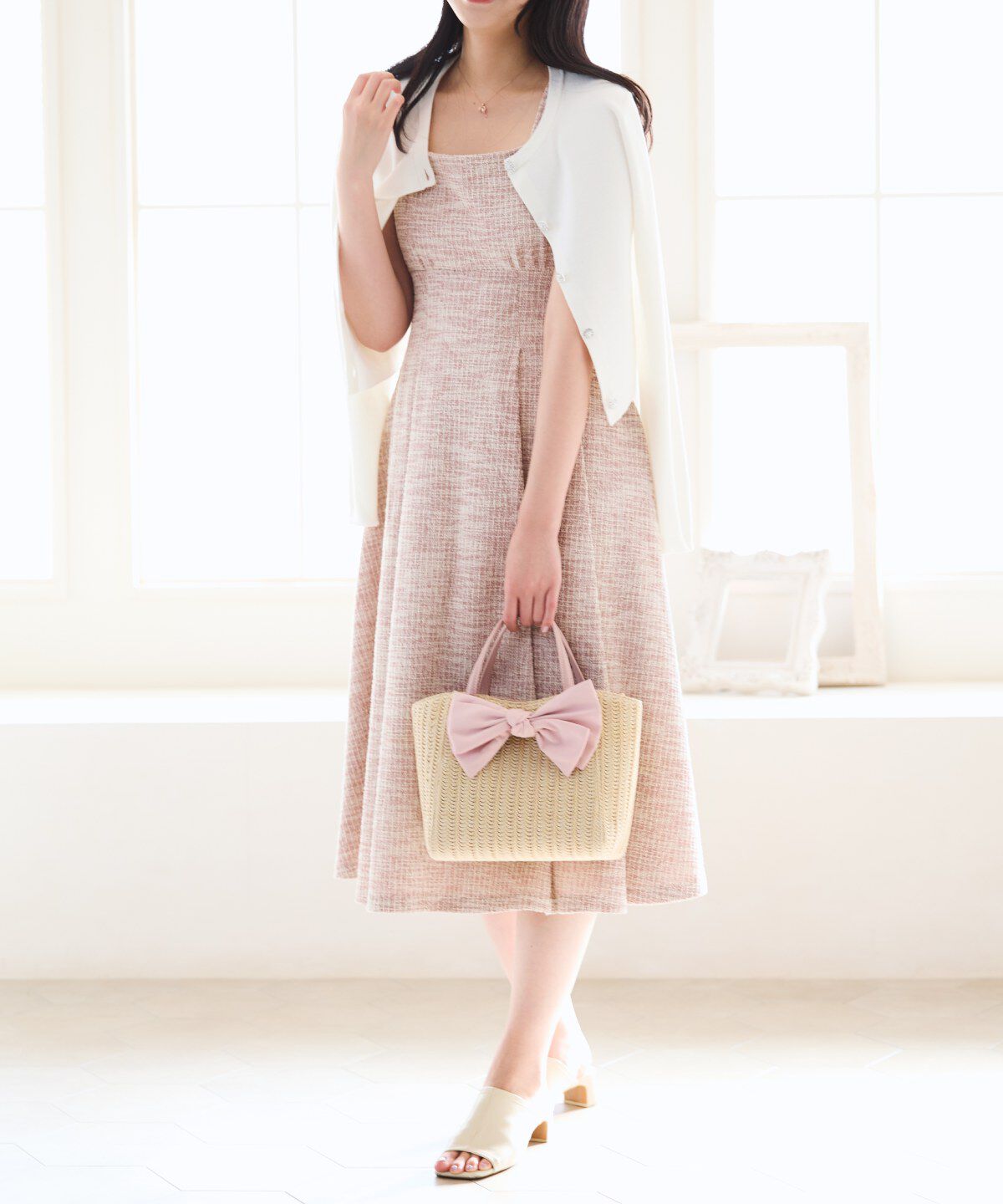 Samantha Thavasa Petit Choice「ビッグリボンかごバッグ」|トートバッグ|