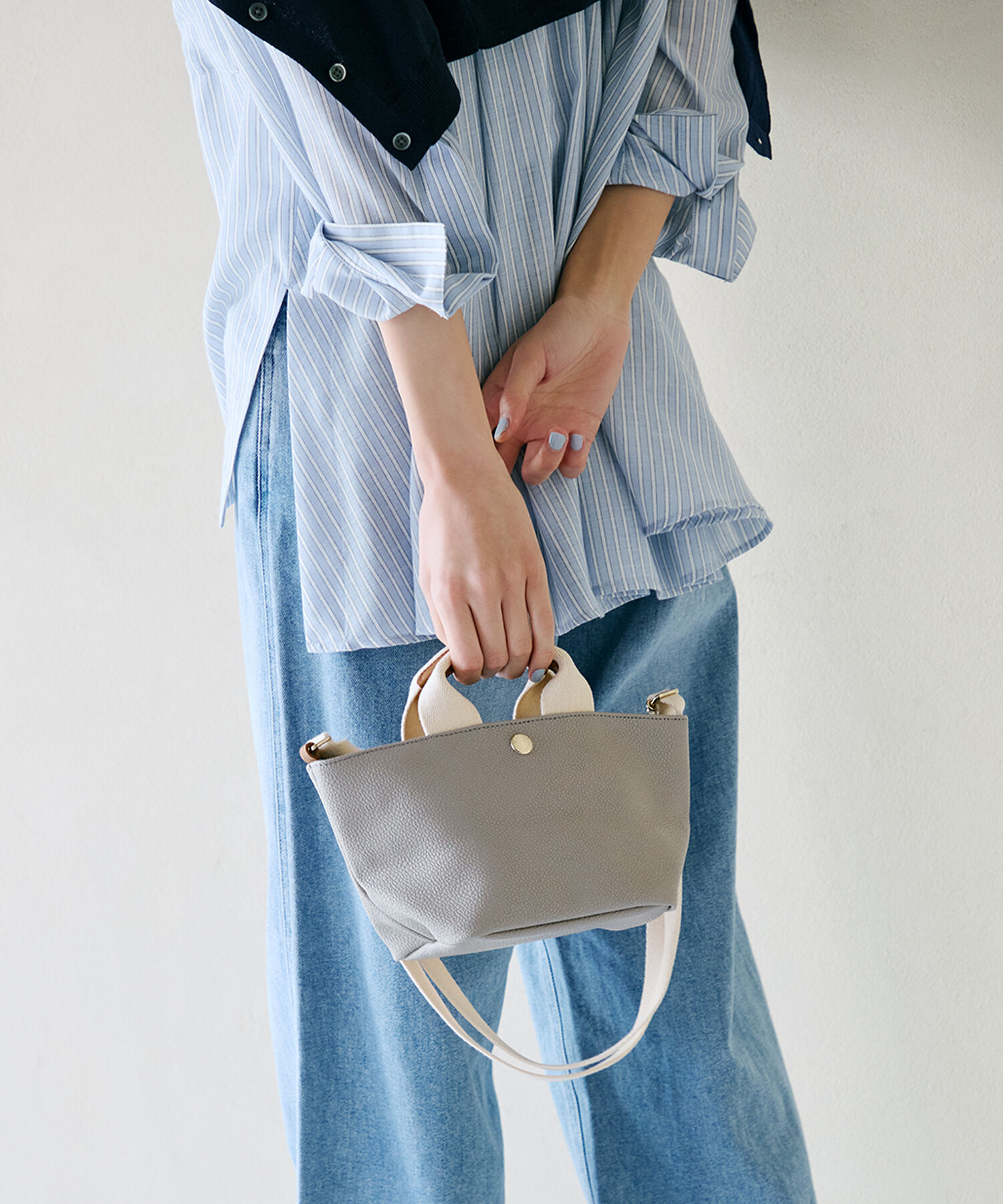 TOPKAPI BREATH「スコッチグレイン ネオレザー ショルダー付き ミニ トートバッグ プレーン」|ショルダー・メッセンジャー|