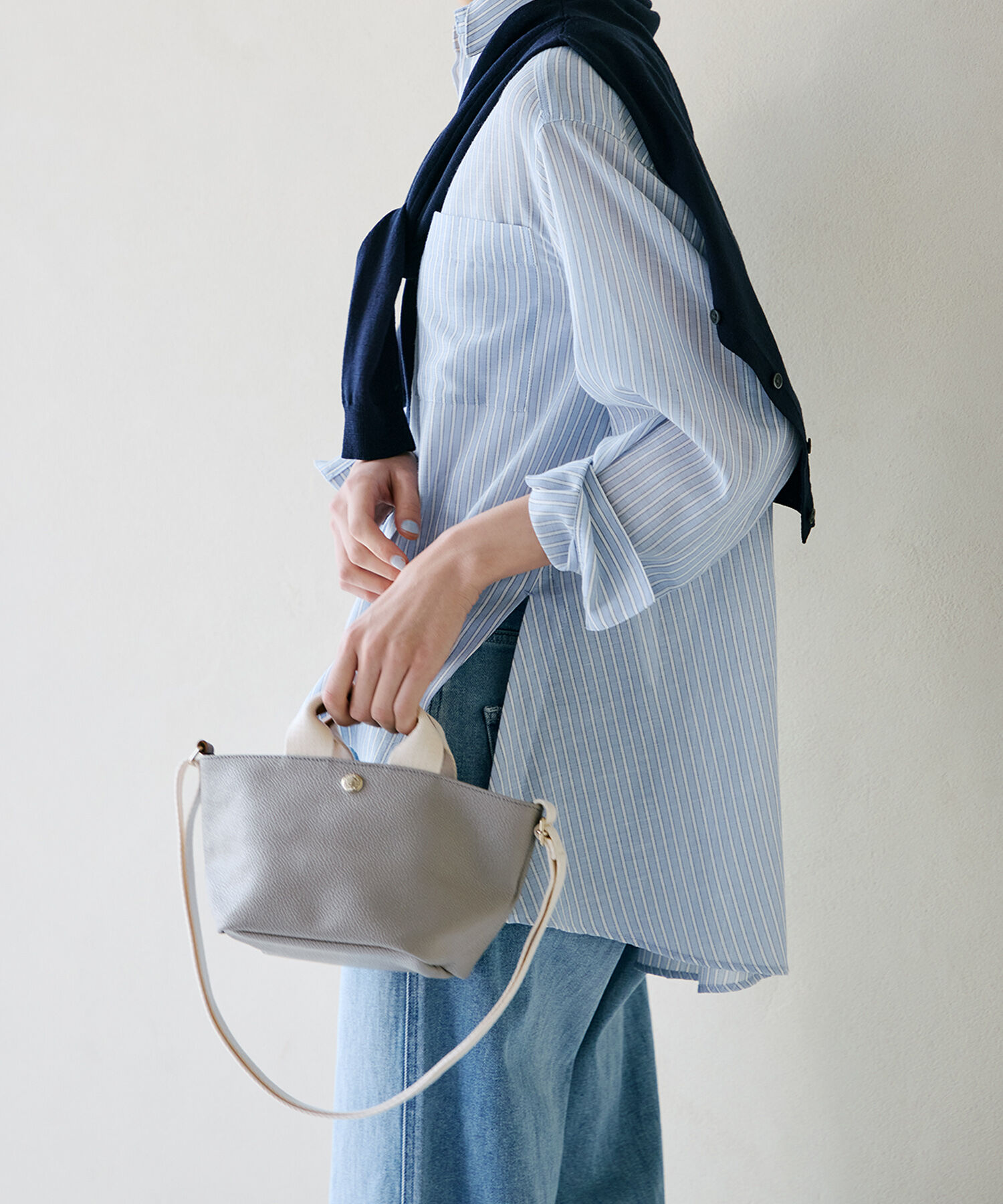 TOPKAPI BREATH「スコッチグレイン ネオレザー ショルダー付き ミニ トートバッグ プレーン」|ショルダー・メッセンジャー|