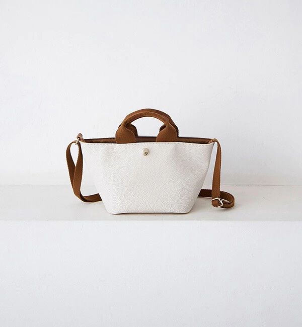 TOPKAPI BREATH「スコッチグレイン ネオレザー ショルダー付き ミニ トートバッグ プレーン」|ショルダー・メッセンジャー|