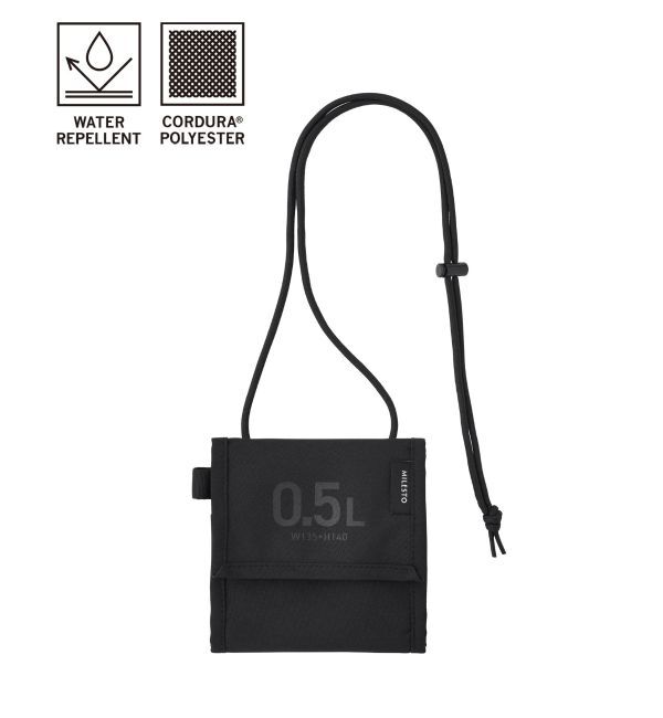 MILESTO「MILESTO UTILITY セーフティポーチ 0.5L」|財布|ブラック
