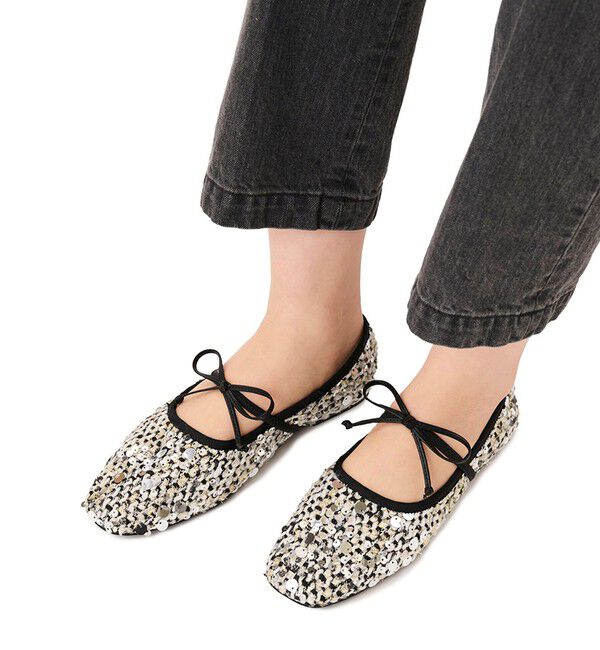 ODETTE E ODILE「＜SY＞スパンコールバレエ フラット10●&uarr;」|バレエシューズ|