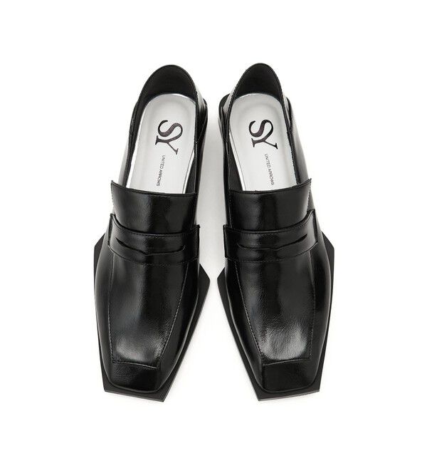 ODETTE E ODILE「＜SY＞スクエアソフトローファー フラット20●&uarr;」|ローファー|BLACK