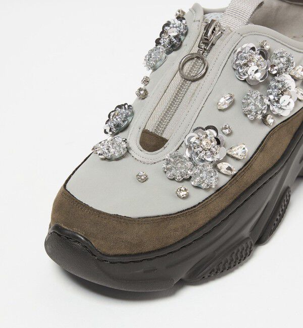 ODETTE E ODILE「＜SY＞フラワービジュー ジップ スニーカー55&uarr;」|スニーカー|