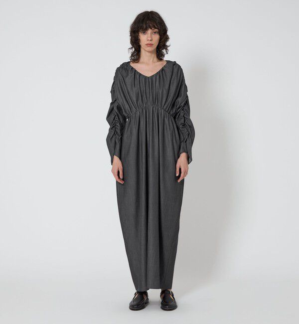 ASTRAET「＜ASTRAET＞デニムライク ギャザー ワンピース」|ワンピース|