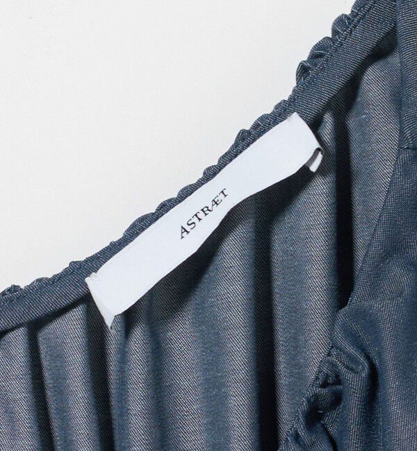 ASTRAET「＜ASTRAET＞デニムライク ギャザー ワンピース」|ワンピース|