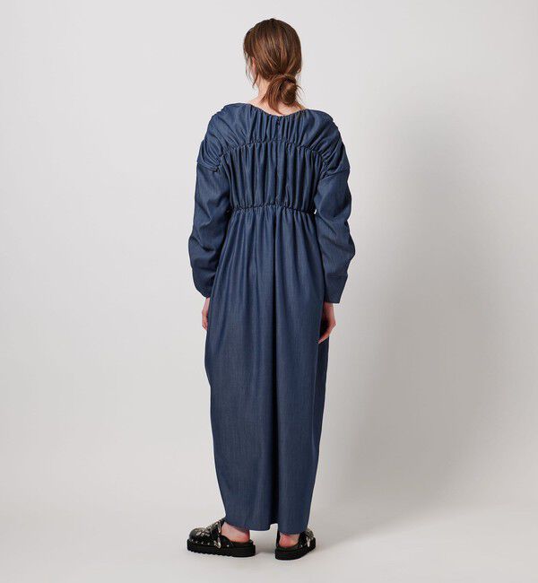 ASTRAET「＜ASTRAET＞デニムライク ギャザー ワンピース」|ワンピース|